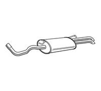 WALKER Silenziatore Posteriore Per VW Golf IV 2.0 1.8 T 1.6 FSI