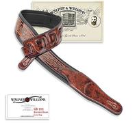 Walker & Williams gb-101 Bourbon marrone cinturino in pelle imbottita Classic Live Oak pattern