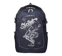 Walker zaino della scuola con scomparto per laptop Fame 2.0 LED Backpack 28L Super Skate grigio scuro