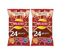 Walkers Crisps Meaty Variety Pack 4 Sapori 24 Confezioni (25g) - 2 Confezioni