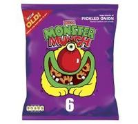 Walkers Monster Munch - Cipolla sott'aceto, 6 confezioni x 4