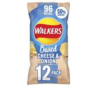 Walkers Patatine al forno con formaggio e cipolla, 12 x 22 g, blu