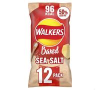 Walkers Patatine al sale marino al forno 12 x 22 g, rosso
