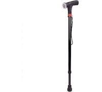 Walkers per anziani Creator Cane, lampada telescopica antiscivolo intelligente stampella elettronica stampella con plastica accartocciata stampella anziana multifunzione Walking stickwalker in lega di