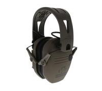 Walker's Razor Tacti-Grip - Paraorecchie Mega Flat Dark Earth, ad alte prestazioni in silicone composito antiscivolo, chiarezza del suono naturale, gamma dinamica completa 23NRR