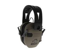 Walker's Razor Tacti-Grip - Paraorecchie piatte Dark Earth, antiscivolo in silicone composito, chiarezza del suono naturale, gamma dinamica completa 23 NRR