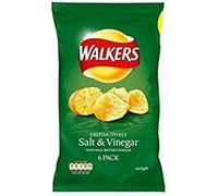 Walkers Sale e Aceto Crisps 25 g x 6 per confezione - Confezione da 2