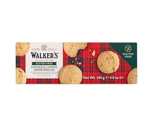 Walkers Shortbread Gluten-Free Ginger and Lemon Shortbread, 4.9 Ounce