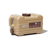 Walkervo Contenitore per acqua potabile da campeggio, con beccuccio, portatile, ricaricabile, per uso alimentare, senza BPA, per bere di emergenza, per viaggi all'aperto, caccia, 22 l, sabbia