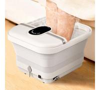 Walkervo Massaggio elettrico rotante pieghevole per piedi, pediluvio con calore, bolle, telecomando e 6 sfere motorizzate per massaggio shiatsu. Pedicure Foot Spa per alleviare lo stress dei piedi