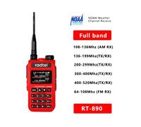 Walkie RT-890 NOAA Weather Channel 6, rosso