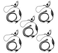 Walkie Talkie Auricolare K Head 2 Pin G Shape Single Wire Ear Piece Headset con microfono PTT compatibile con Baofeng UV-5R BF-888S Retevis RT21 RT22 H-777 Arcshell AR-5 Kenwood radio bidirezionale