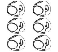 Walkie Talkie Auricolare per Midland, 2 pin G Shape Clip-Ear Walkie Talkie Auricolare con microfono PTT Compatibile con Midland LXT118 GXT1000VP4 LXT500VP3 LXT600VP3 LXT380 Radio bidirezionale (confezione da 6)