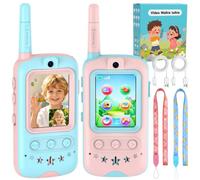 Walkie Talkie Bambini Video, Walkie Talkie Bambini Ricaricabili(Blu/Rosa)