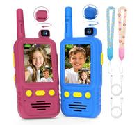Walkie Talkie Bambini, Video Wolki Toki Giochi per Bambini, Compleanno Regalo Bambino Bambina 3 4 5 6 7 Anni, Walkie Talkie Ricaricabili Confezione da 2