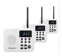 Walkie-talkie, di interfono wireless a lungo raggio da 1 miglio for la comunicazione tra uffici domestici e aziendali da una stanza all'altra(3 Unit White)