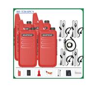 Walkie Talkie Mini Walkie Talkie 5W per bambini, 4 dispositivi rossi con risoluzione HD e 1 cavo