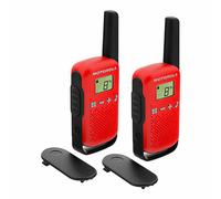 Motorola TALKABOUT T42 ricetrasmittente 16 canali Nero, Rosso
