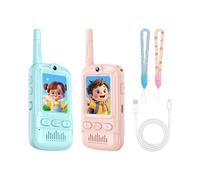 Walkie Talkie per Bambini | 2 Walkie Talkie Ricaricabili per Giochi in Interno ed Esterno - Bidirezionali per Bambini | Per Campeggio Escursionismo Viaggio Giochi Familiari E Avventura