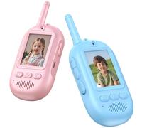 Walkie Talkie per Bambini Confezione da 2 Walkie Talkie per Bambini con Schermo da 2 0 Pollici per Videochiamate in Tempo Reale con Facile Funzionamento a Un Pulsante per Giochi all'Aperto