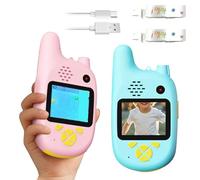 Walkie-Talkie per bambini - Videocitofono wireless con doppia fotocamera | Giocattolo interattivo per la comunicazione genitore-figlio | Supporta SMS, voce, videochiamate, foto, LCD a colori HD, nessu