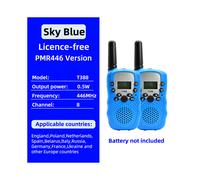 Walkie-talkie portatili per bambini, 0,5 W, colore UE, blu