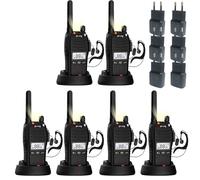 Walkie Talkie Professionali PMR446 licenza gratuita portatile ricaricabile bidirezionale 16CH con display a LED, allarme lampeggiante, TOT, CTCSS/DCS, VOX, con EU adattatore (6Pcs)