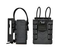 Walkie Talkie Radio Holder, Nylon PA66 Interphone Case, 9.2x5.8x4cm Adjustable Sling Pouch, Secure Two-Way Radio Carrier for Rescue, Field Use, Hiking, and Gear