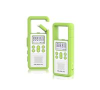 Walkie Talkie Ricaricabile Adulti Professionali, Radioline Walkie Talkie 8 Canali con Batteria agli Ioni di Litio VOX SOS Torcia LED, USB-C 3 Km Portata per Trekking e Lavoro in Team Bambini, Verde*2