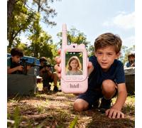 Walkie Talkie Video Per Bambini,Intercom A Lungo Raggio Con Effetti Vocali - Walkie Talkie Ricaricabile A Lungo Raggio - Giochi In Famiglia All'Aperto Campeggio Natale Compleanno Per Bambini