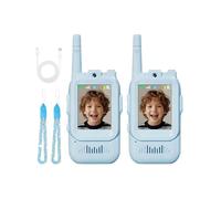 Walkie Talkies for Children Rechargeable, 2 Pack, Long-range Call Capability, Features A High-definition Camera, Built-in Voice Changer, Screen Display,for Indoor Outdoor Ages 3-12