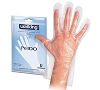 walking 100 PE Guanti monouso in polietilene con microgrip goffrato lunghi 280 mm per alimenti ce DPI Les en 420