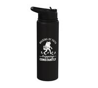 Walking by Faith Tripping Constantly Cute Frog Stainless Steel Insulated Water Bottle
