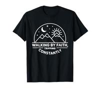 Walking By Faith Tripping Constantly Fede Umorismo Maglietta