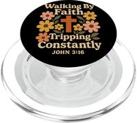 Walking By Faith Tripping Constantly Fiori Umorismo PopSockets PopGrip per MagSafe