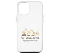 Walking By Faith Tripping Constantly Funny Christian Duck Custodia per iPhone 12/12 Pro