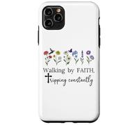 Walking By Faith Tripping Constantly Jesus Cross Christian Custodia per iPhone 11 Pro Max