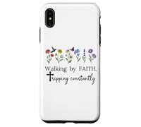 Walking By Faith Tripping Constantly Jesus Cross Christian Custodia per iPhone XS Max