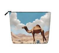 Walking Camel - Borsa per trucchi in canapa finta, organizer da viaggio di grande capacità, per viaggi di lavoro e uso quotidiano