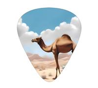 Walking Camel Plettri per chitarra stampati, 12 pezzi in 3 diversi spessori, adatti per chitarra acustica, chitarra elettrica e musicisti di banda