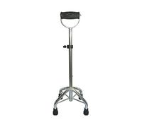 Walking Cane Quad Base Adjustable Walking Stick for Man/Woman Four-Legged Walking Stick Anti-Slip Elderly Disabled Telescopic Aluminum Cane (68-85cm Adjustable) Cane