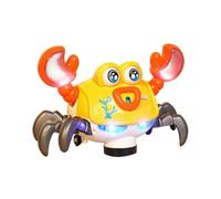 Walking Crab Toy | Interactive Crawling Musical LED Light Kids Educational Activity Toy PP 20.5×11.5×14cm 300g Battery Powered Sensory Movement Learning Ţoy Set With AA Batteries Screwdri