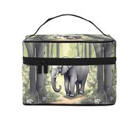 Walking Elephant Borsa cosmetica impermeabile portatile di grande capacità 23x17x16cm per viaggio sport all'aperto regalo compagno di nozze, Nero , Taglia unica