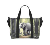 Walking Elephant Travel Duffle Bag-Lightweight Carry On Weekender per uomini e donne, borsa impermeabile per la notte per palestra gite nel fine settimana