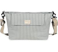 Walking Mum. Borsa fasciatoio I Love Vichy. Borsa per carrello o da appendere alla spalla. Colore verde. Dimensioni: 42 x 36 x 13 cm.