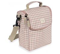 Walking Mum. Borsa isotermica per il bambino I Love Vichy Grande capacità Design versatile con manico corto e tracolla per la spalla Colore: Rosa. Dimensioni 26 x 23 x 12 cm., 36302