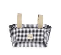 Walking Mum. Borsa organizer I Love Vichy. Borsa per passeggino. Manici corti per il fissaggio al carrello. Colore: nero. Dimensioni: 31 x 17 x 12 cm.