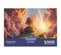 Walking on The Path of Light 1000 Pcs Cartone Robusto Puzzle Cloud-top Cottage Sfida Unica Gioco Creativo Puzzle Per Adulti E Bambini 70x50cm/1000pcs