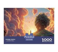 Walking on The Path of Light 1000 Pezzi Carta Ecologica Puzzle Cloud-top Cottage Antistress Gioco Creativo Puzzle Decorazioni Per La Casa 52x38cm/1000pcs