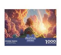Walking on The Path of Light 1000 Pezzi Cartoncino Premium Puzzle Cloud-top Cottage Immagini Vibranti Gioco Per Famiglie Puzzle Per Adulti E Bambini 38x26cm/1000pcs